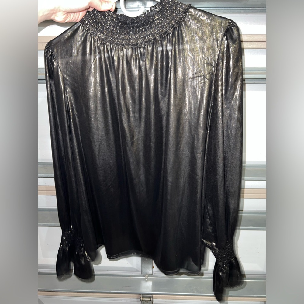 Ladies black and gold shirt size xl